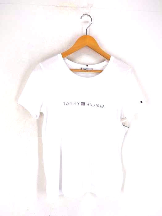 TOMMY HILFIGER(トミーヒルフィガー) スタッズロゴクルーネックTシャツ レディース JPN:S