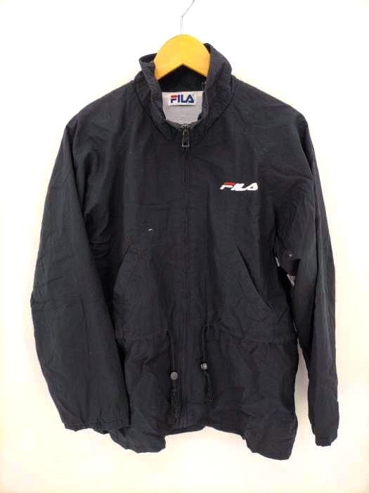 FILA(フィラ) 90S ロゴ刺繍ナイロンンジャケット レディース import：M