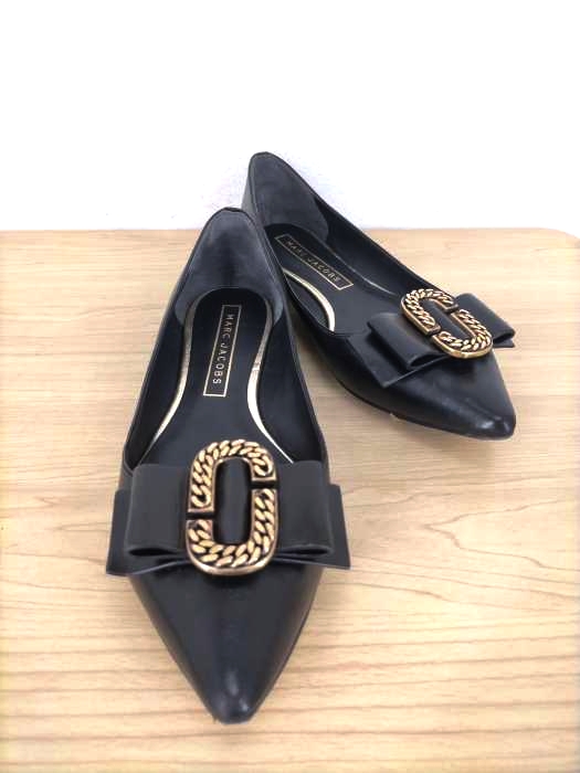 MARC JACOBS(マークジェイコブス) Interlock Pointy Toe Ballerina Flat レディース  37 1/2