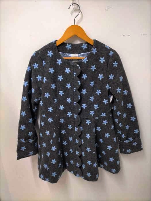 Nadesico(ナデシコ) 花総刺繍 スナップボタン ノーカラーコート レディース 表記無