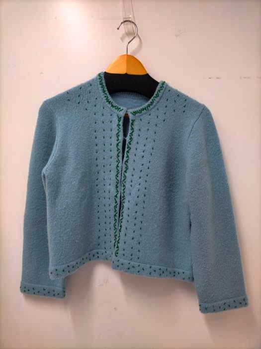 BEAMS BOY(ビームスボーイ) 20AW 7ゲージビーズエンブロイダリーカーディガン レディース 表記無
