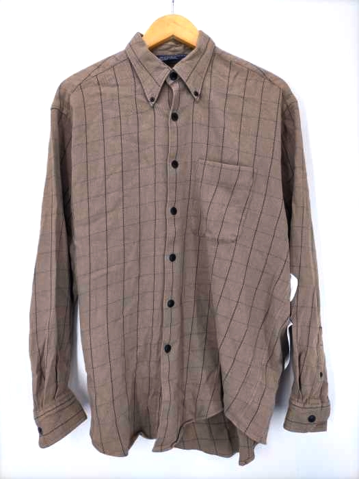 NAUTICA(ノーティカ) レーヨン混 チェックB.Dシャツ メンズ import：M