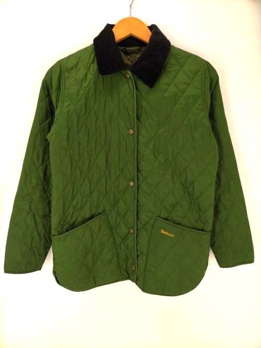 Barbour(バブアー) 襟コーデュロイ キルティングジャケット スリーワラント Quilted Jacket SHAPED LIDDESDALE レディース  UK14