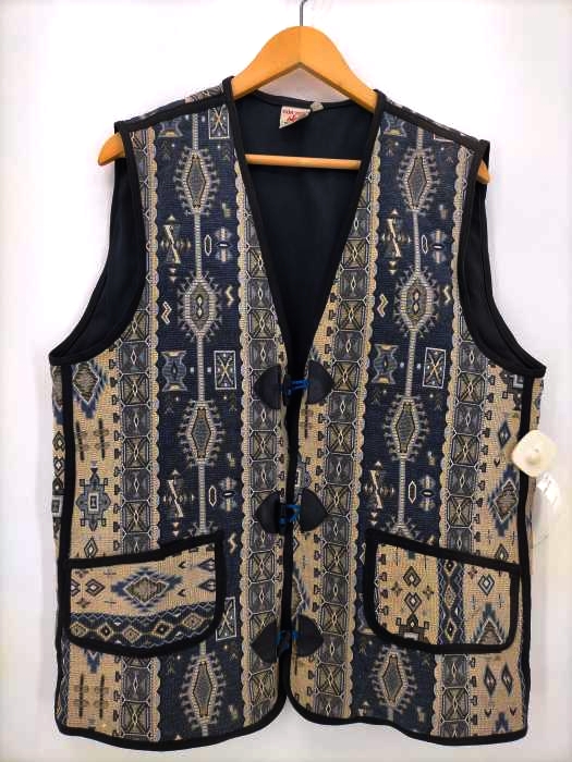 USED古着(ユーズドフルギ) ネイティブ柄 メキシカンベスト メンズ JPN：XL