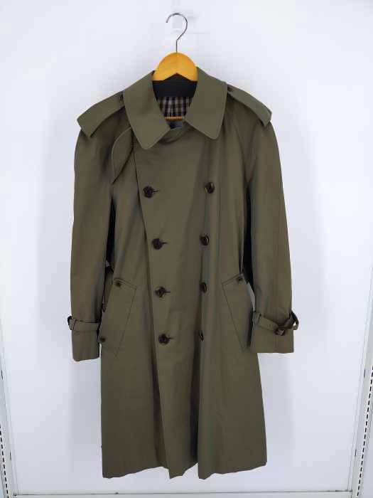 アクアスキュータム AQUASCUTUM 英国製 トレンチコート 玉虫 裏地チェック メンズ 表記無