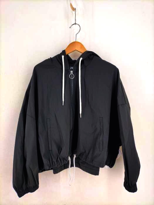 ザラ ZARA バックプリント ジップアップフーディジャケット レディース  S-M