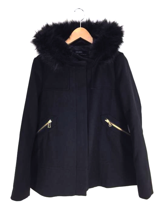 ザラ ZARA テクスチャーフード付ショートコート レディース JPN：M