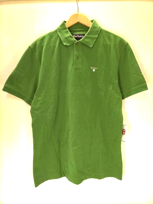 バブアー Barbour ワンポイント ポロシャツ 緑 グリーン メンズ import：XL