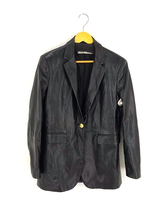 ザラ ZARA シングルエコレザージャケット レディース JPN:L