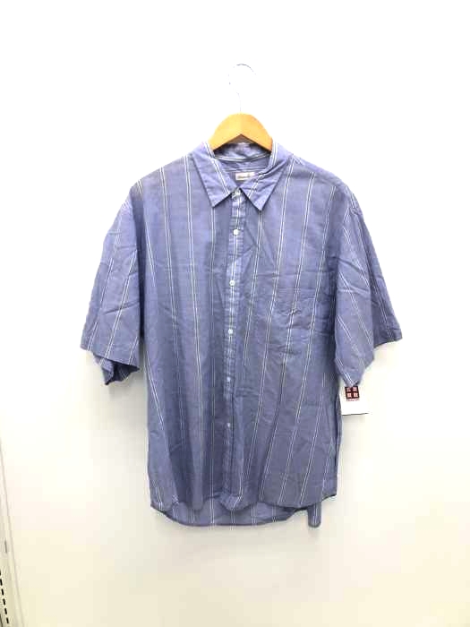 Steven Alan(スティーブンアラン) STRIPE REGULAR COLLAR LOOSE SHIRT メンズ JPN：L