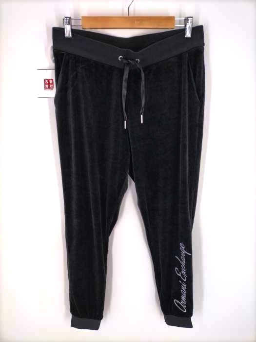 ARMANI EXCHANGE(アルマーニエクスチェンジ) 19AW 裾ロゴ刺繍イージーベロアパンツ メンズ JPN：L