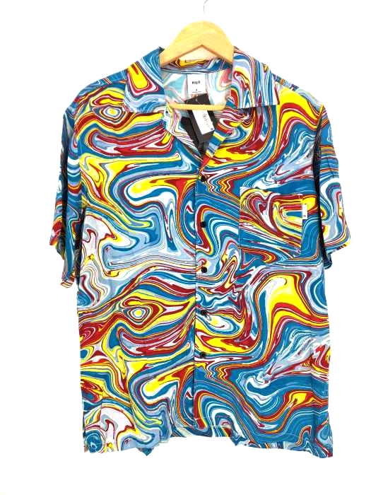 HUF(ハフ) MARBLED S/S WOVEN TOP レディース  S