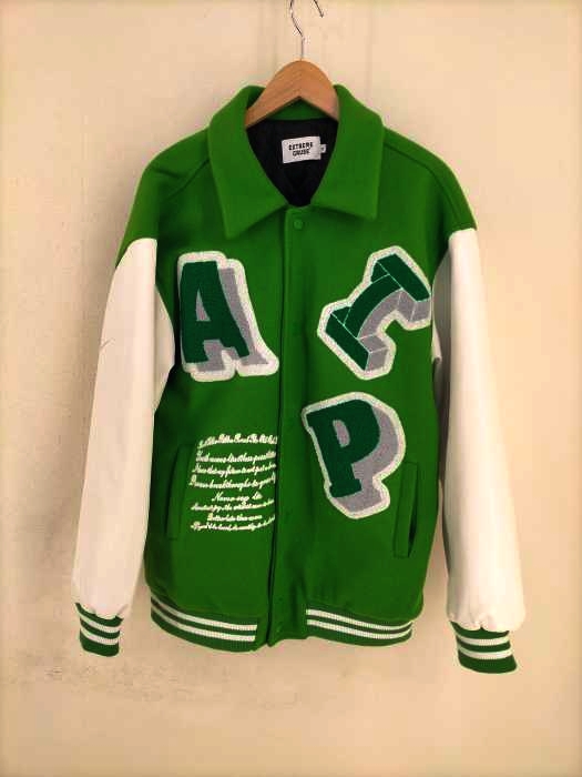 USED古着(ユーズドフルギ) EXTREME CAUSE 袖レザー切替スタジャン メンズ JPN：XL