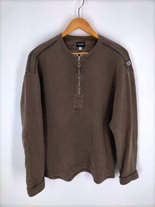 USED古着(ユーズドフルギ) SOVIET URBANTRIBE ハーフジップスウェット メンズ JPN：M