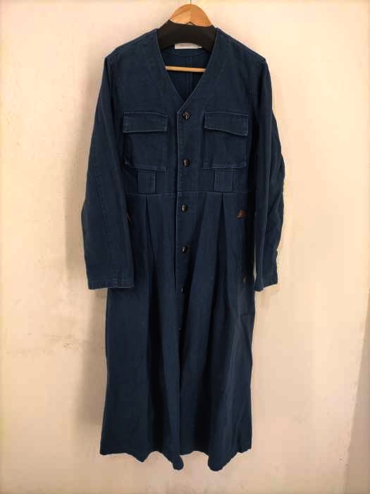 moussy(マウジー) コットンツイルノーカラープリーツコート レディース JPN:2