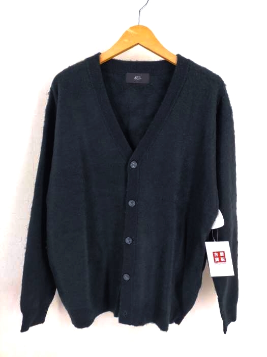 AZUL by moussy(アズールバイマウジー) ヒョウ柄ニットカーディガン メンズ  S