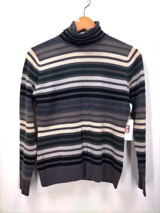 JOHN SMEDLEY(ジョンスメドレー) マルチボーダー タートルネックニット レディース JPN：M
