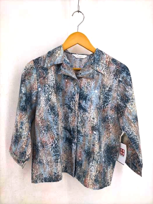 ユーズドフルギ USED古着 総柄シャツ レディース 表記無
