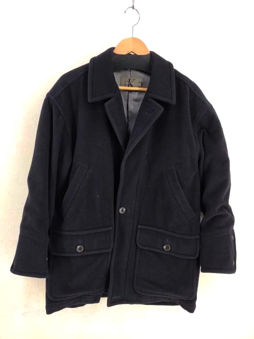 カルバンクライン CALVIN KLEIN 90S ウールメルトンハーフコート メンズ JPN：S