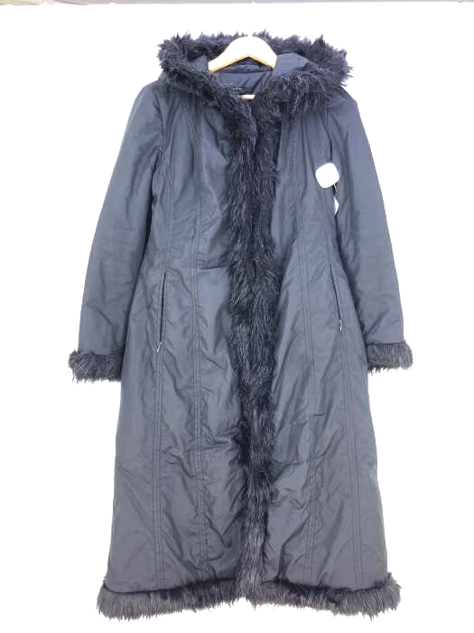 ザラ ZARA 中綿 エコファー装飾 ロングコート レディース import：M