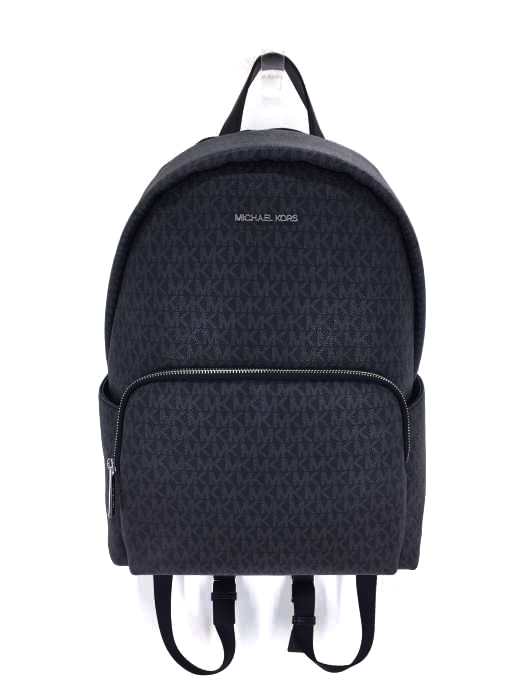 Michael Kors(マイケルコース) BLACK PVC MK LOGO SIGNATURE LARGE BACKPACK レディース 表記無