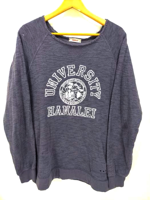 HANALEI(ハナレイ) ダメージ加工 カレッジプリントスウェット メンズ JPN：3