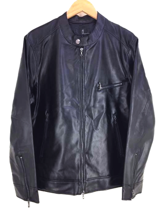 ZIP FIVE(ジップファイブ) フェイクレザーシングルライダースジャケット メンズ JPN：L