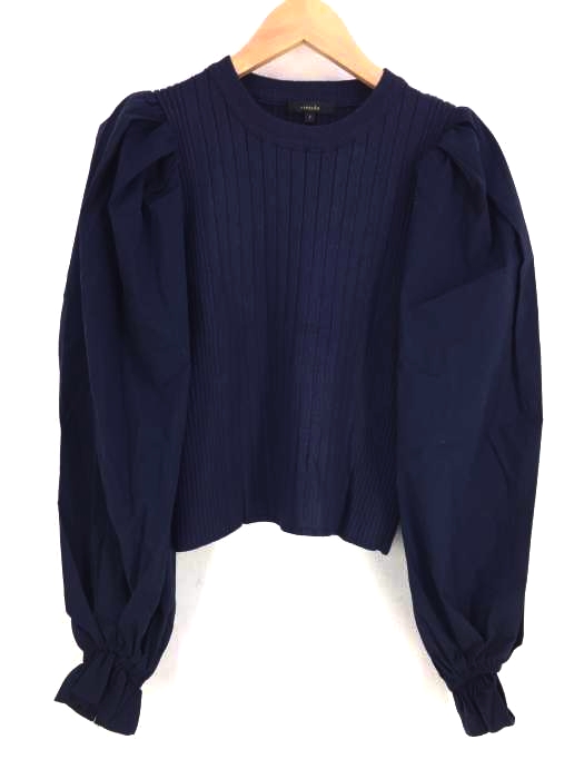 rienda(リエンダ) Shirt SLV Combi KNIT TOP レディース  FREE