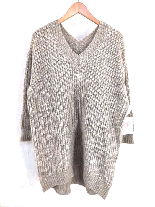 アズールバイマウジー AZUL by moussy 前後Vネックチュニックニット レディース  M