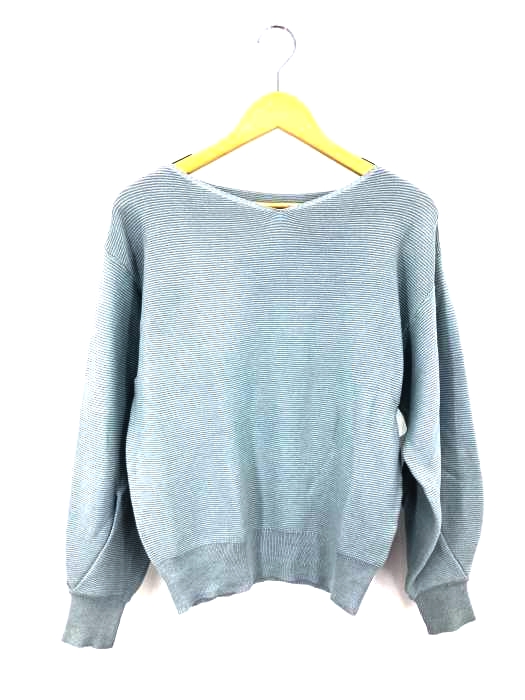 moussy(マウジー) TUCK SLEEVE V NECK KNIT レディース  FREE