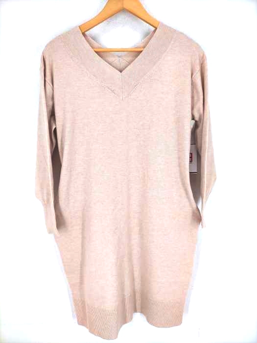 アズールバイマウジー AZUL by moussy VNECK KNIT ONEPIECE レディース  S