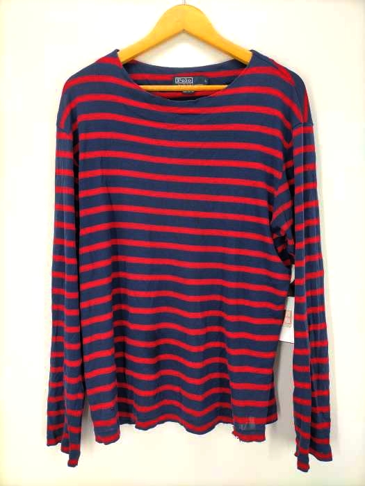 Polo by RALPH LAUREN(ポロバイラルフローレン) ボーダーコットンTEE メンズ import：L