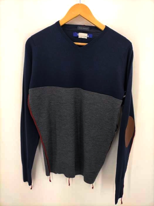 ジュンヤワタナベコムデギャルソンマン JUNYA WATANABE COMME des GARCONS MAN 10AW エルボーパッチVネックセーター メンズ JPN：M