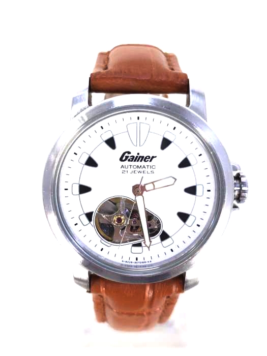 シチズン CITIZEN 自動巻き レザーバンドウォッチ メンズ  無