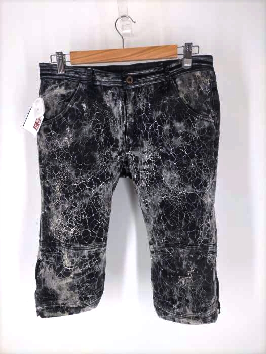 イサムカタヤマ バックラッシュ ISAMU KATAYAMA BACK LASH ハンドマスキングブリーチ クロップドデニム メンズ JPN：M
