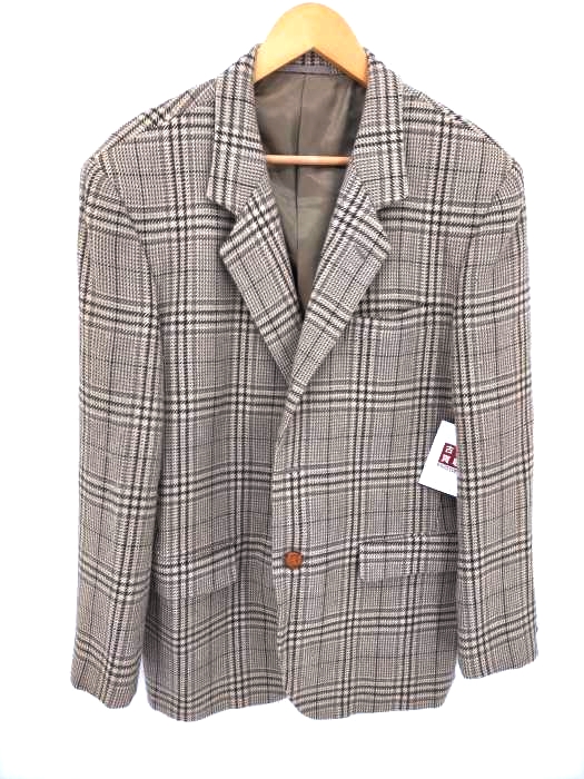 BASSETT WALKER(バセットウォーカー) 3Bチェック柄ウールジャケット メンズ JPN：L