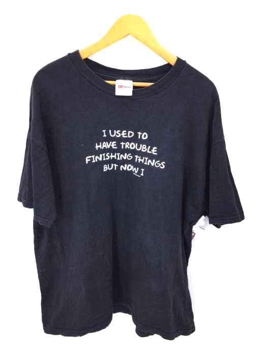 Hanes(ヘインズ) 99年コピーライト DON'T PANIC フロントプリントTシャツ メンズ トップス Tシャツ・カットソー