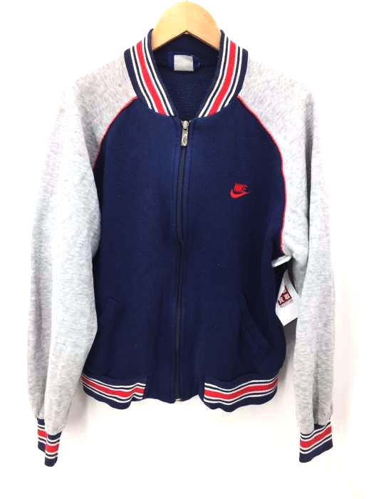NIKE(ナイキ) 80S 紺タグ スタジャン型フルジップトレーナー メンズ import：L