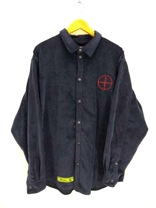USED古着(ユーズドフルギ) FUSION 刺繍コーデュロイシャツ メンズ  L