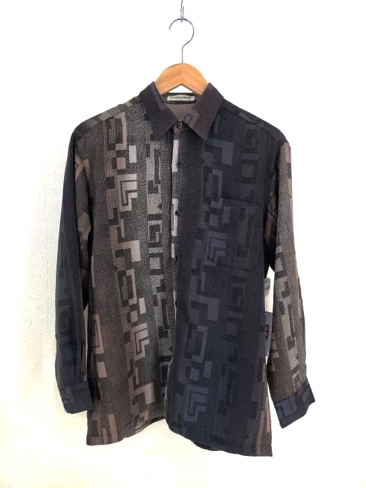 USED古着(ユーズドフルギ) 幾何学模様長袖シャツ メンズ JPN：M