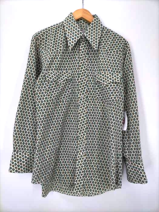 USED古着(ユーズドフルギ) 70S HUSTLER COLLECTION VINTAGE ペイズリー柄 ウエスタンシャツ メンズ 表記無