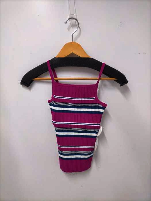moussy(マウジー) MULTI BODER KNIT TANK レディース  FREE