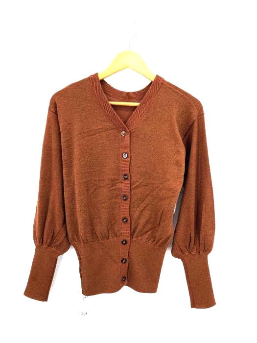 SLY(スライ) LAME BALLOON SLEEVE HG TOPS レディース  FREE
