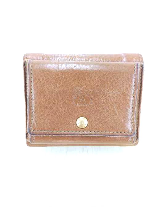 IL BISONTE(イルビゾンテ) トリフォルド ウォレット 三つ折り レザー コンパクトウォレット 財布 牛革 メンズ 表記無