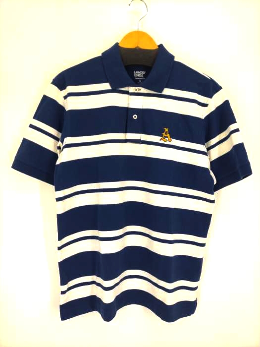 LANDS END(ランズエンド) ボーダーポロシャツ メンズ  M