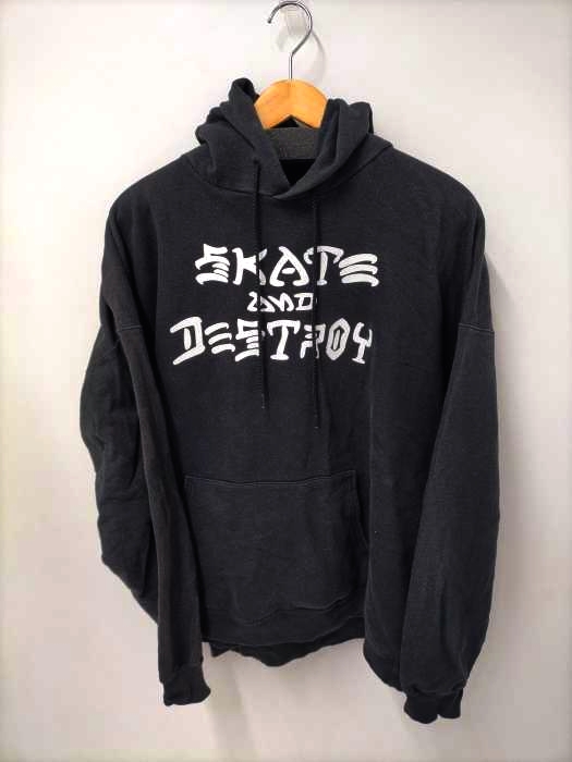 THRASHER(スラッシャー) 00S スペードタグ フロントプリントプルオーバーパーカー メンズ JPN：XL
