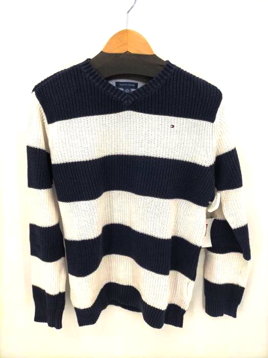 TOMMY HILFIGER(トミーヒルフィガー) コットンボーダーニット レディース JPN：L