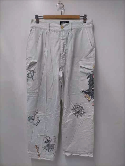 ポロバイラルフローレン Polo by RALPH LAUREN 90S 1タックイラストカーゴパンツ メンズ  84