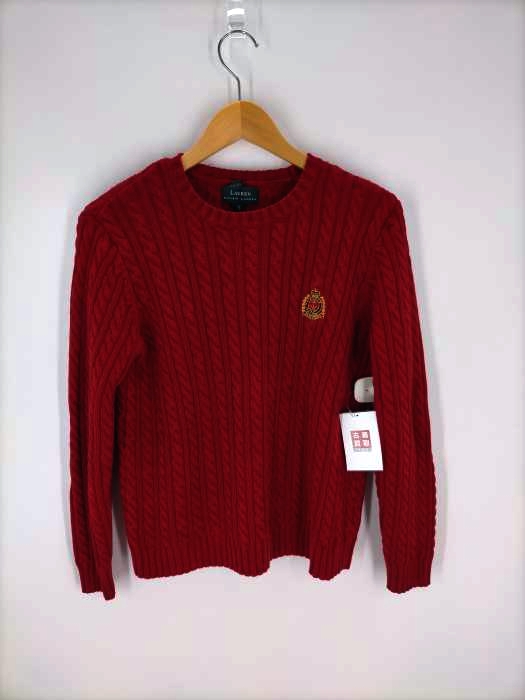 ローレンラルフローレン LAUREN RALPH LAUREN エンブレム刺繍チルデンコットンニット レディース JPN：S