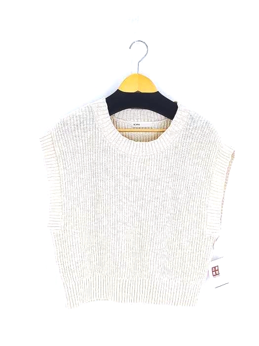 ブラックバイマウジー BLACK by moussy slub aze knit vest レディース  FREE